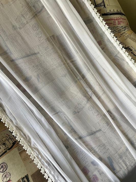 Chiffon Dupatta - White - D#21