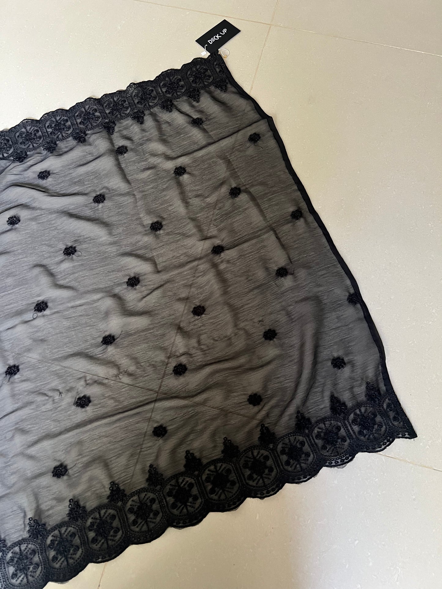 Embroidered Chiffon Dupatta D#4