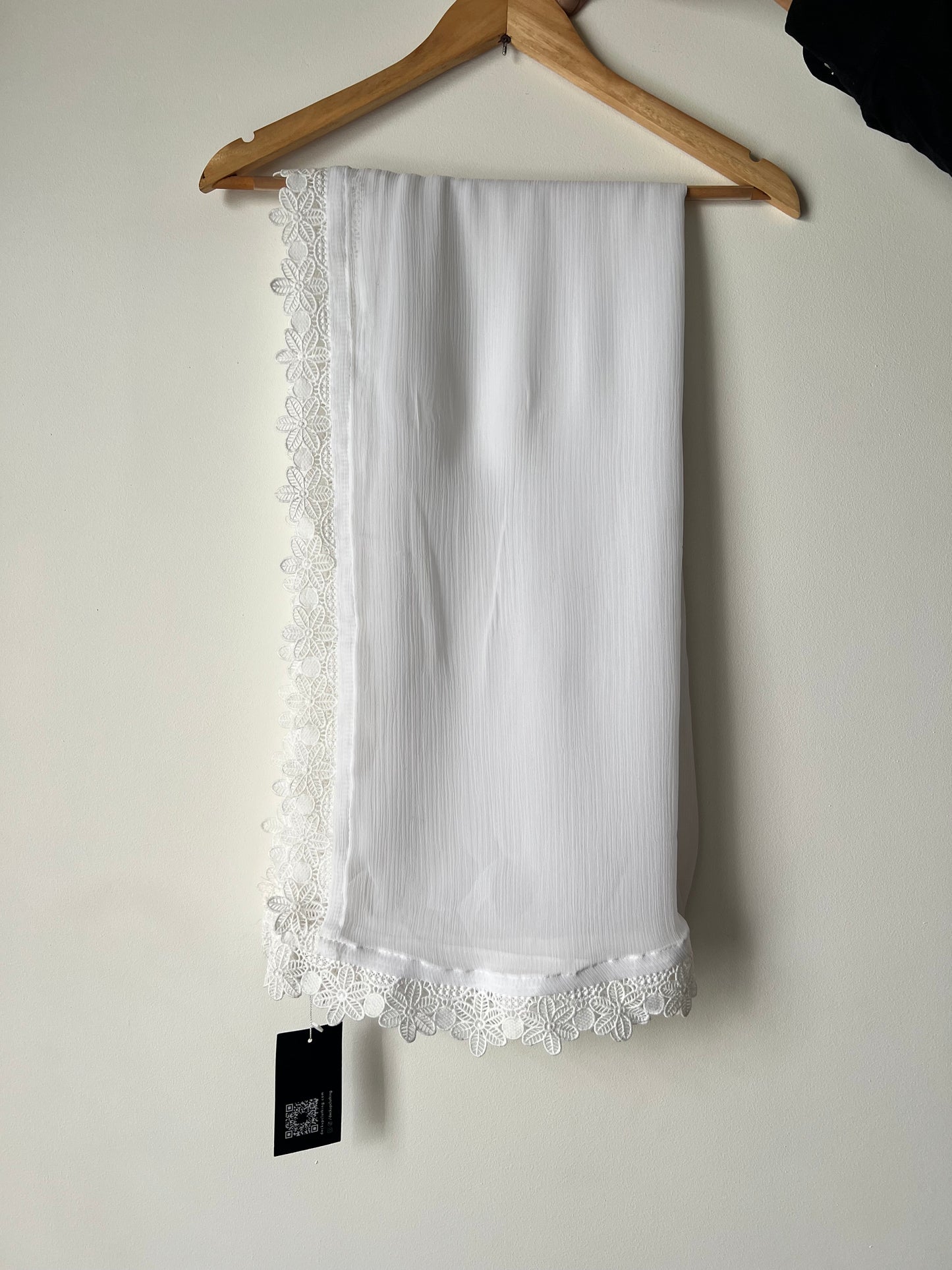 Chiffon Dupatta - White - D#20