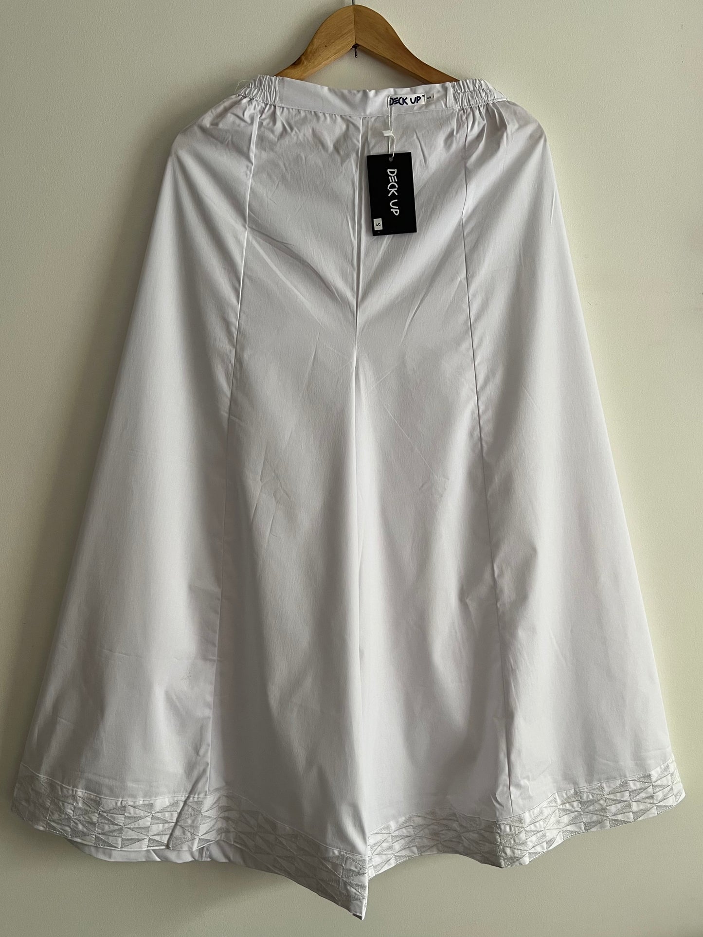 Embroidered Flared Ijaar - White D#2