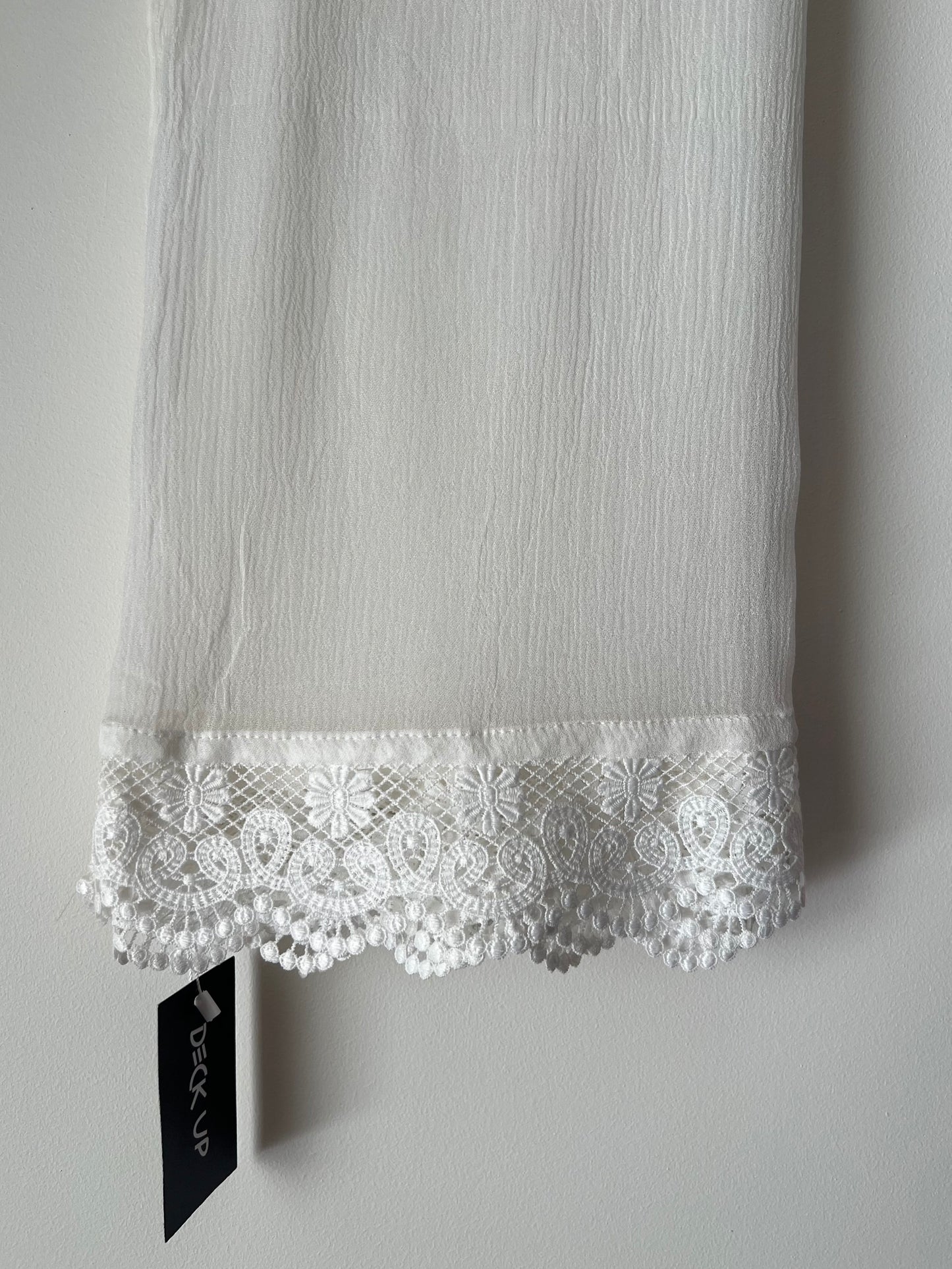 Chiffon Dupatta - White - D#14
