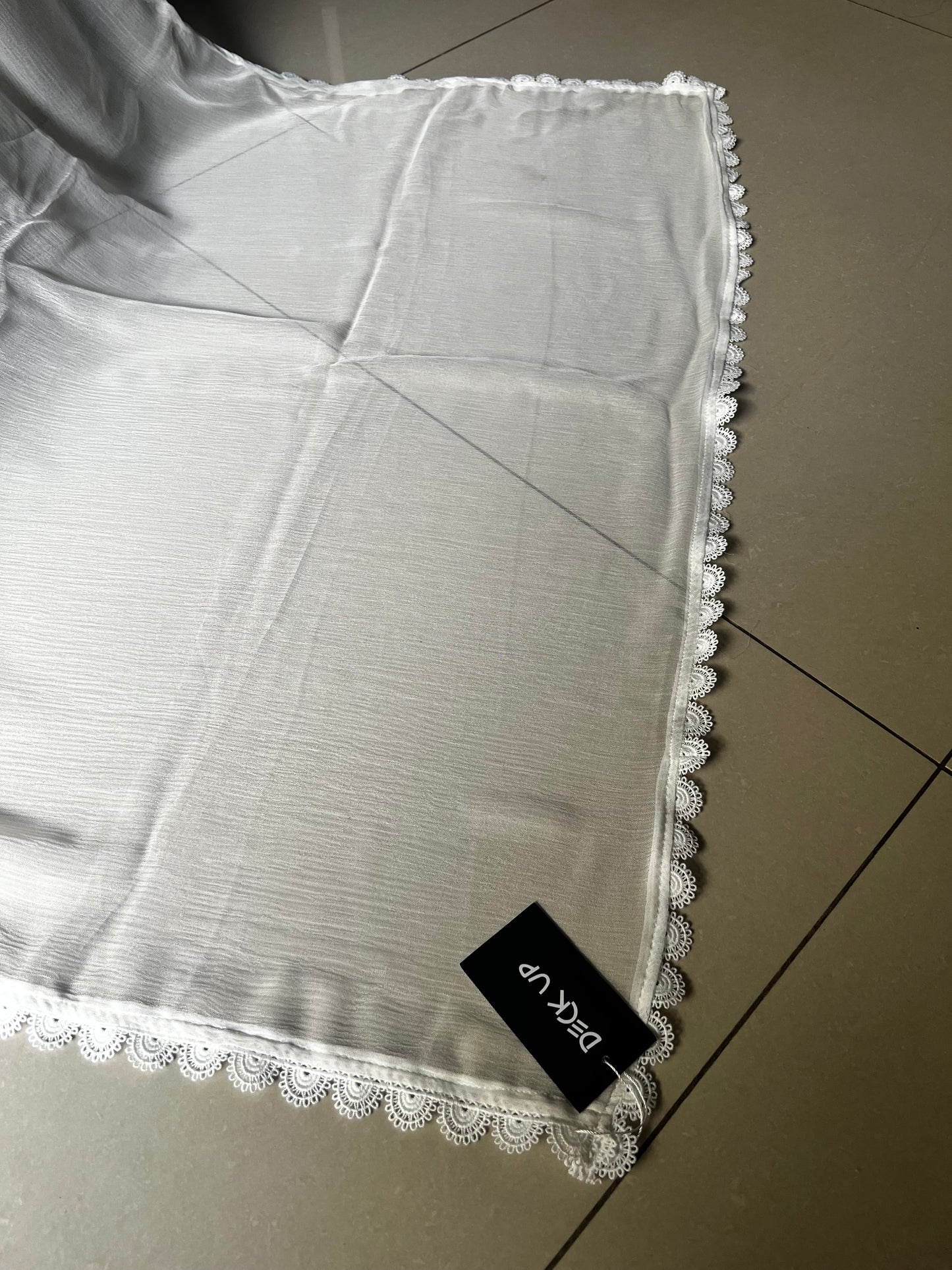 Chiffon Lace Dupatta D#12