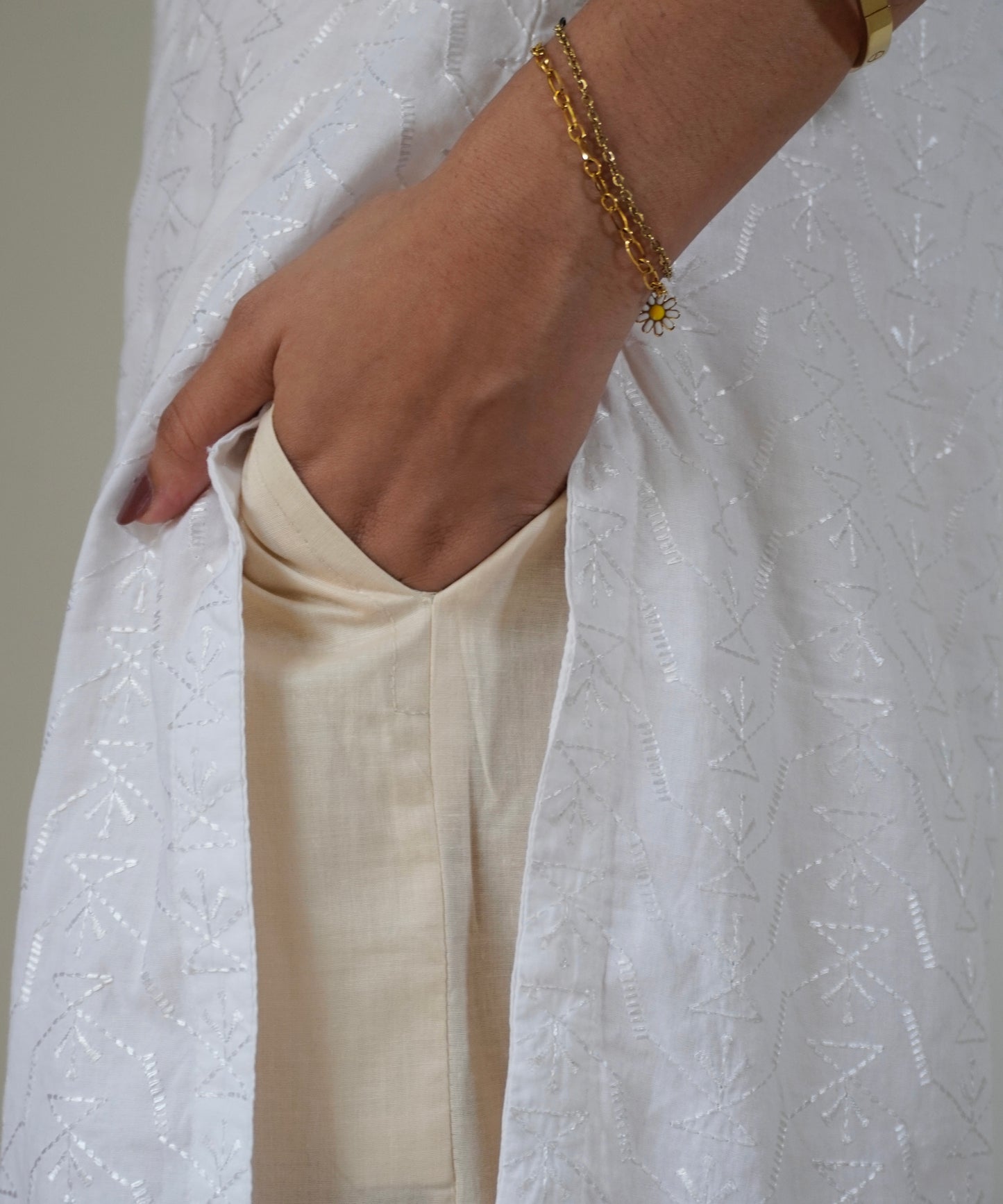 Plain Trousers - Beige