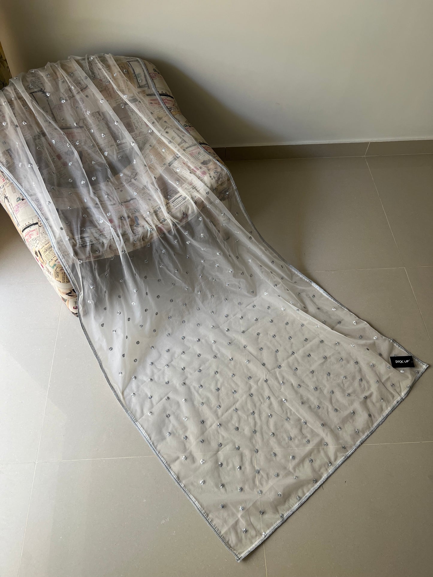 Organza Dupatta - Silver