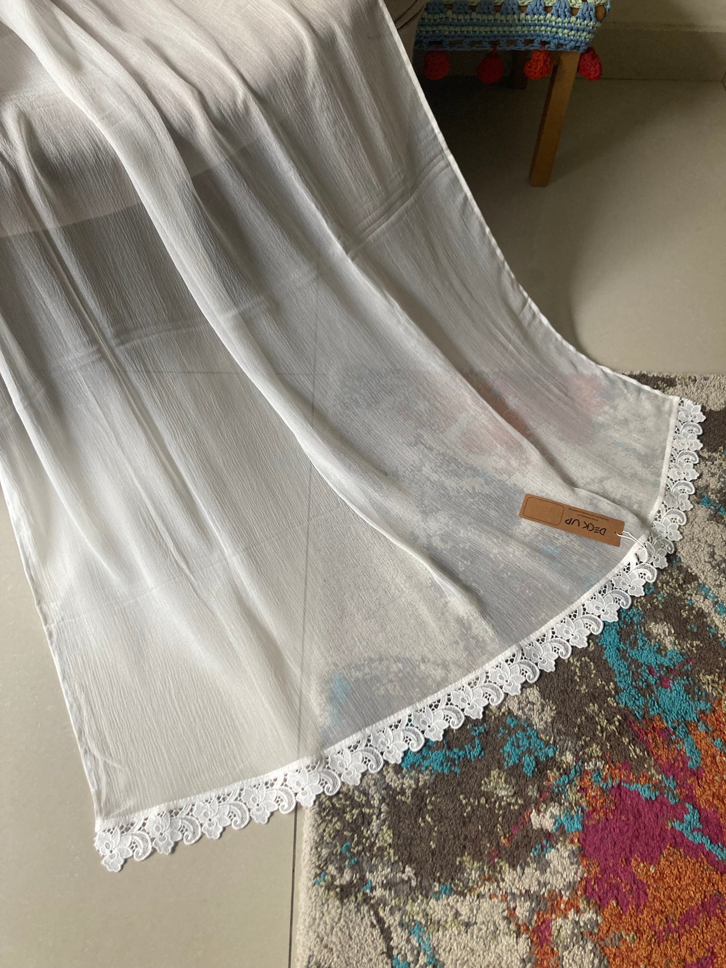 Chiffon Dupatta - White - D#5