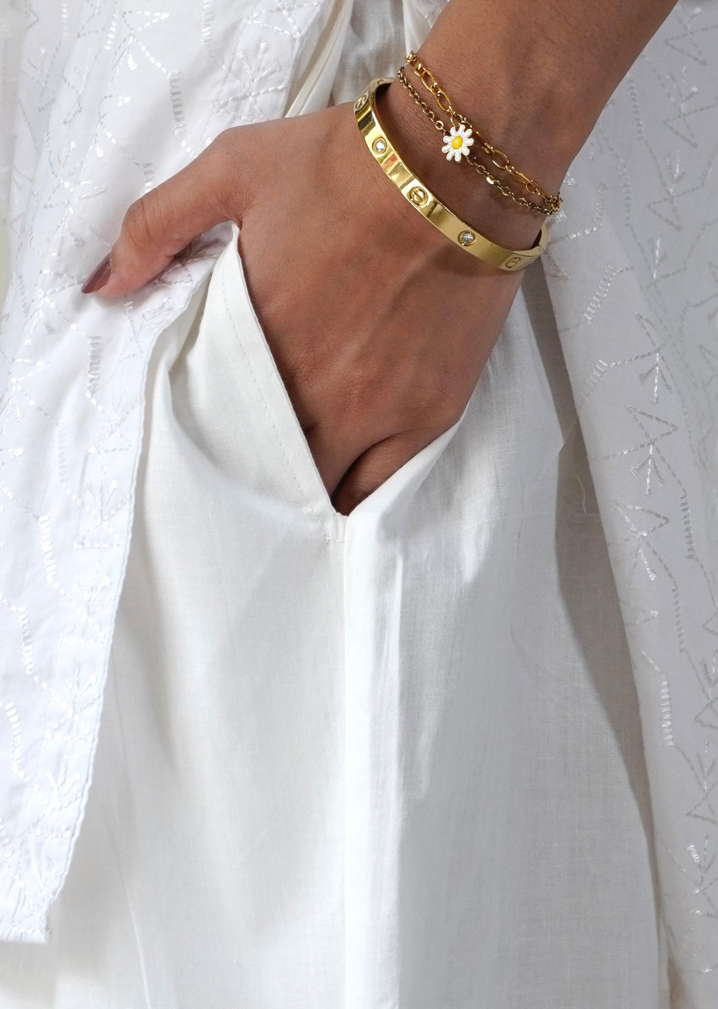 Pearl Bell Bottoms - White