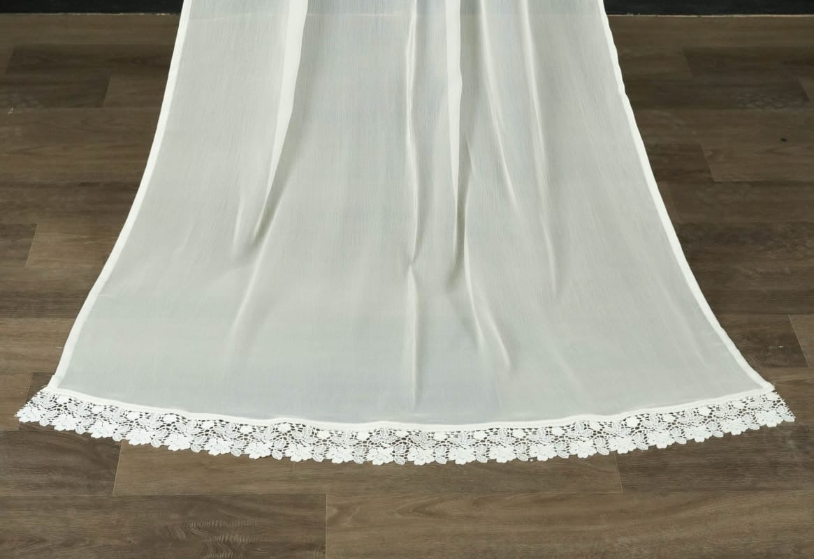 Chiffon Dupatta - White - D#10