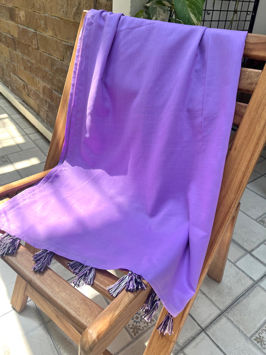 Purple Namaz Dupatta with Tassels