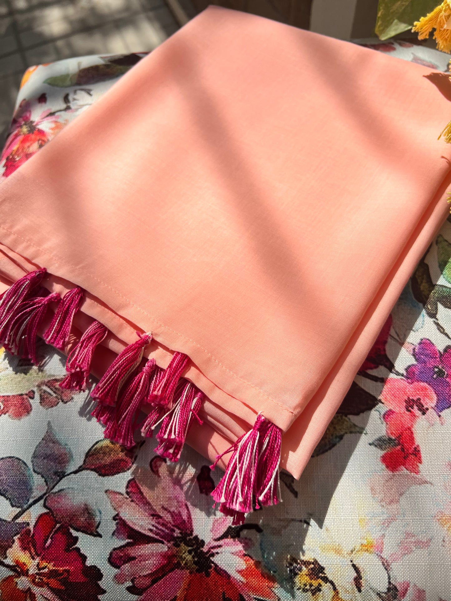 Pink Namaz Dupatta with Tassels