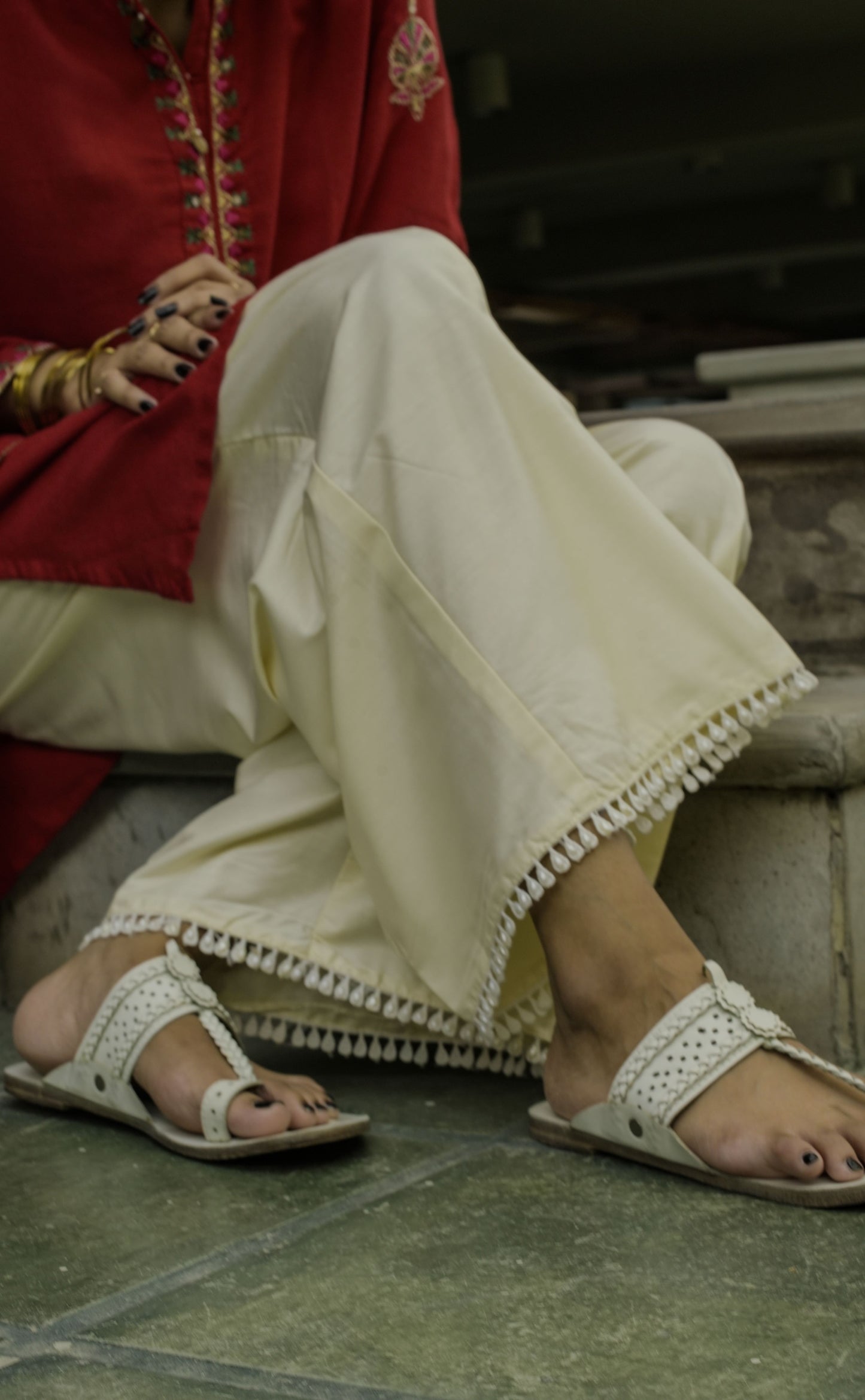 Pearl Culottes - Cotton Silk - Beige