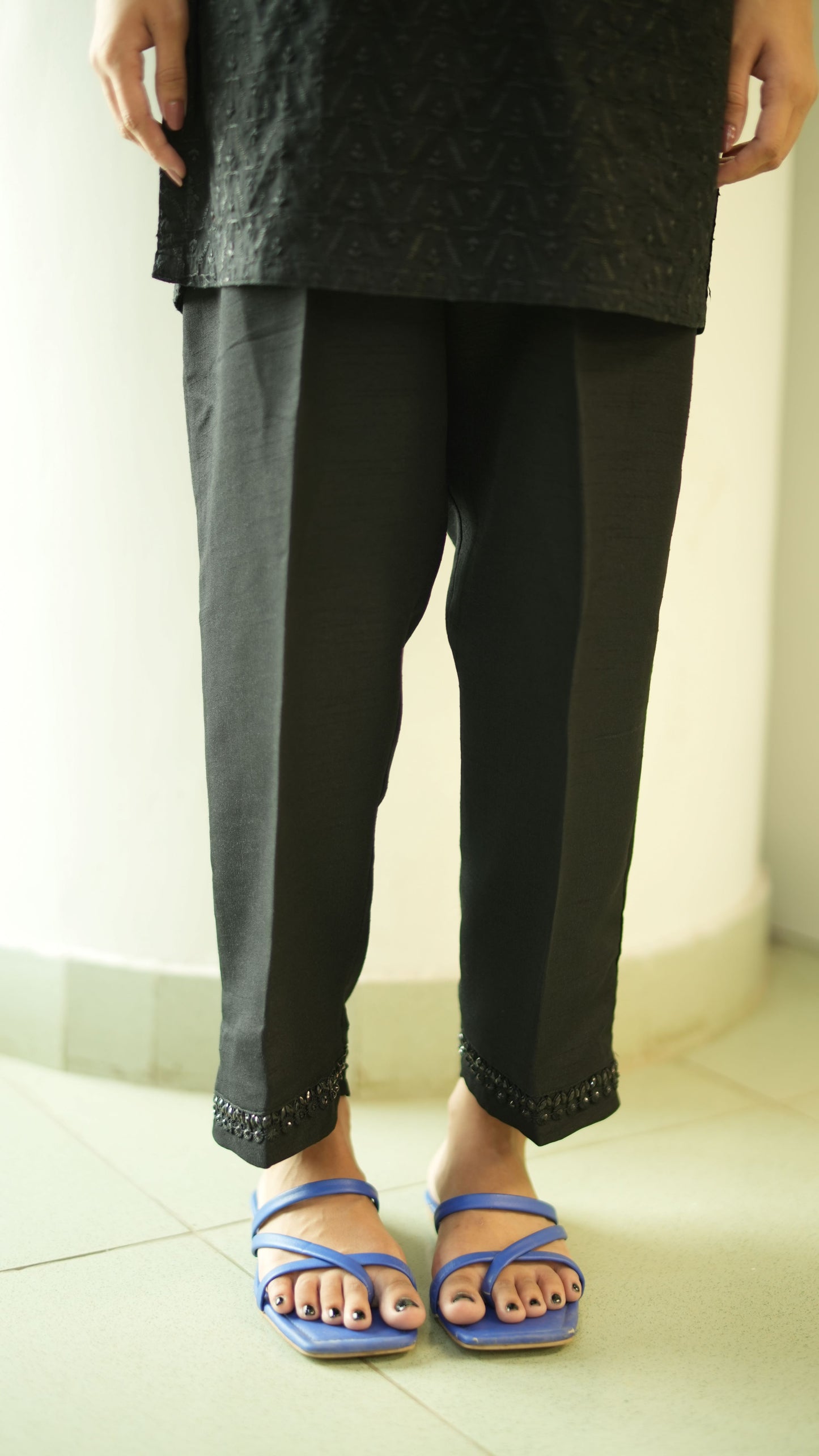 Raw Silk Trousers
