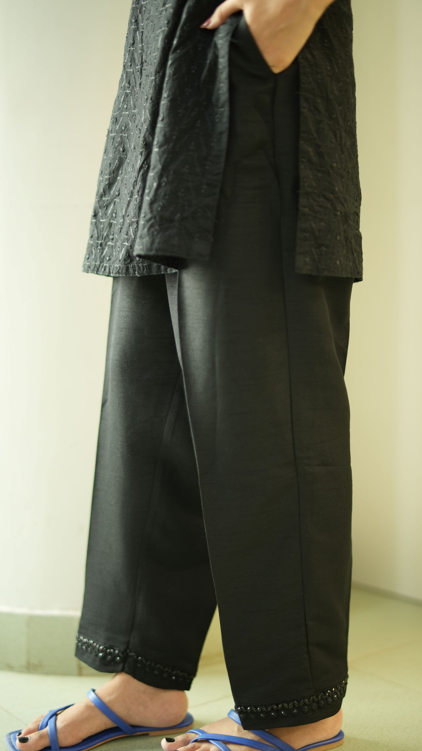 Raw Silk Trousers
