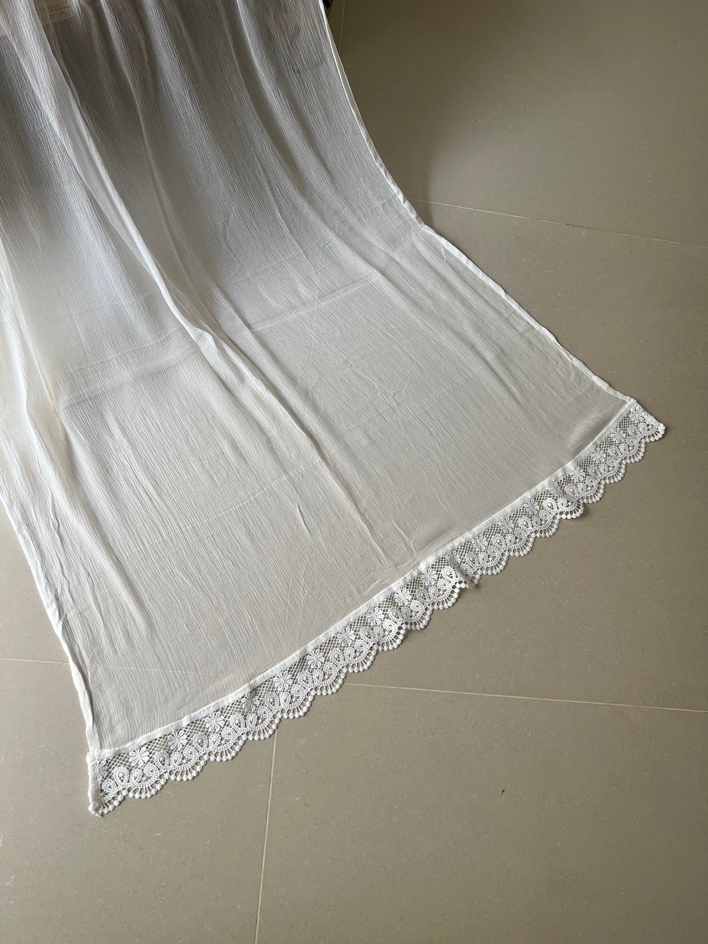 Chiffon Dupatta - White - D#14