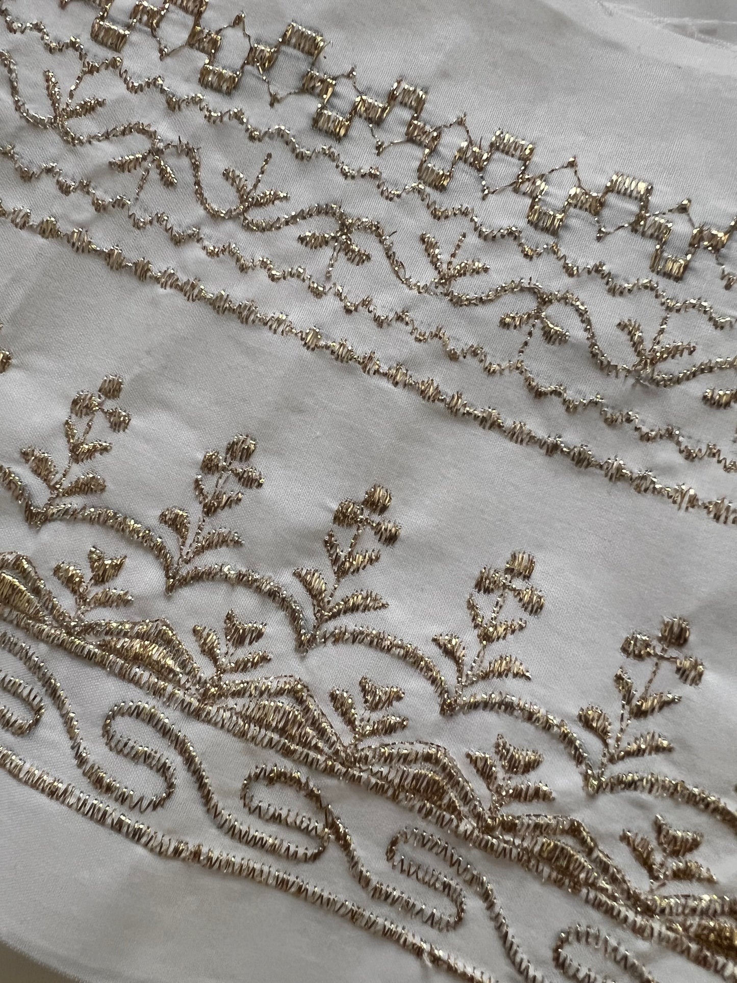 Unstitched Farshi Shalwar - Golden