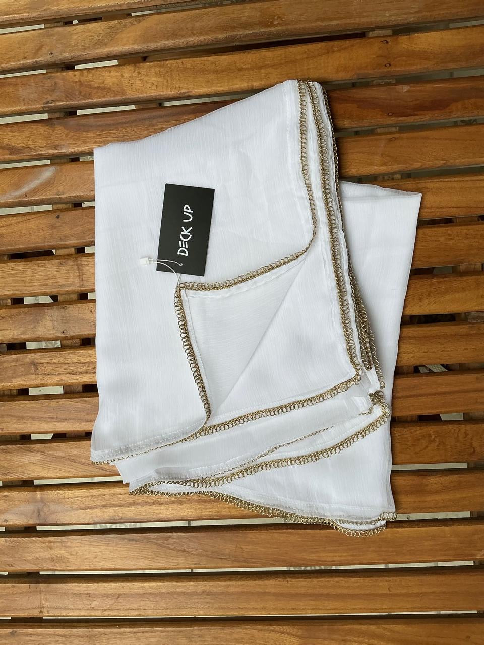 Chiffon Dupatta - White - D#27