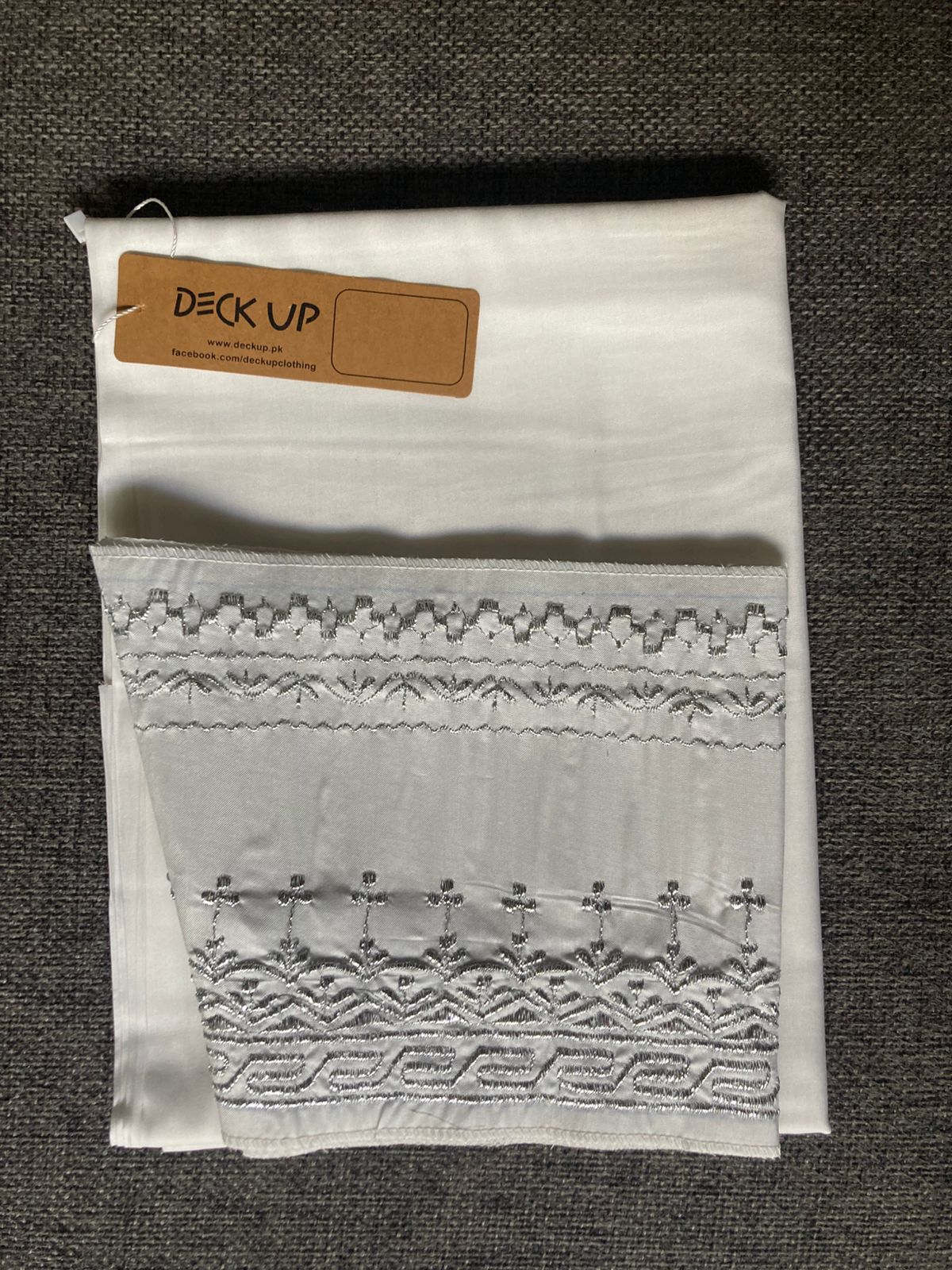 Unstitched Farshi Shalwar - Silver