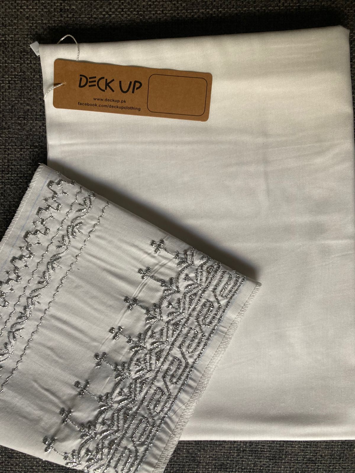 Unstitched Farshi Shalwar - Silver