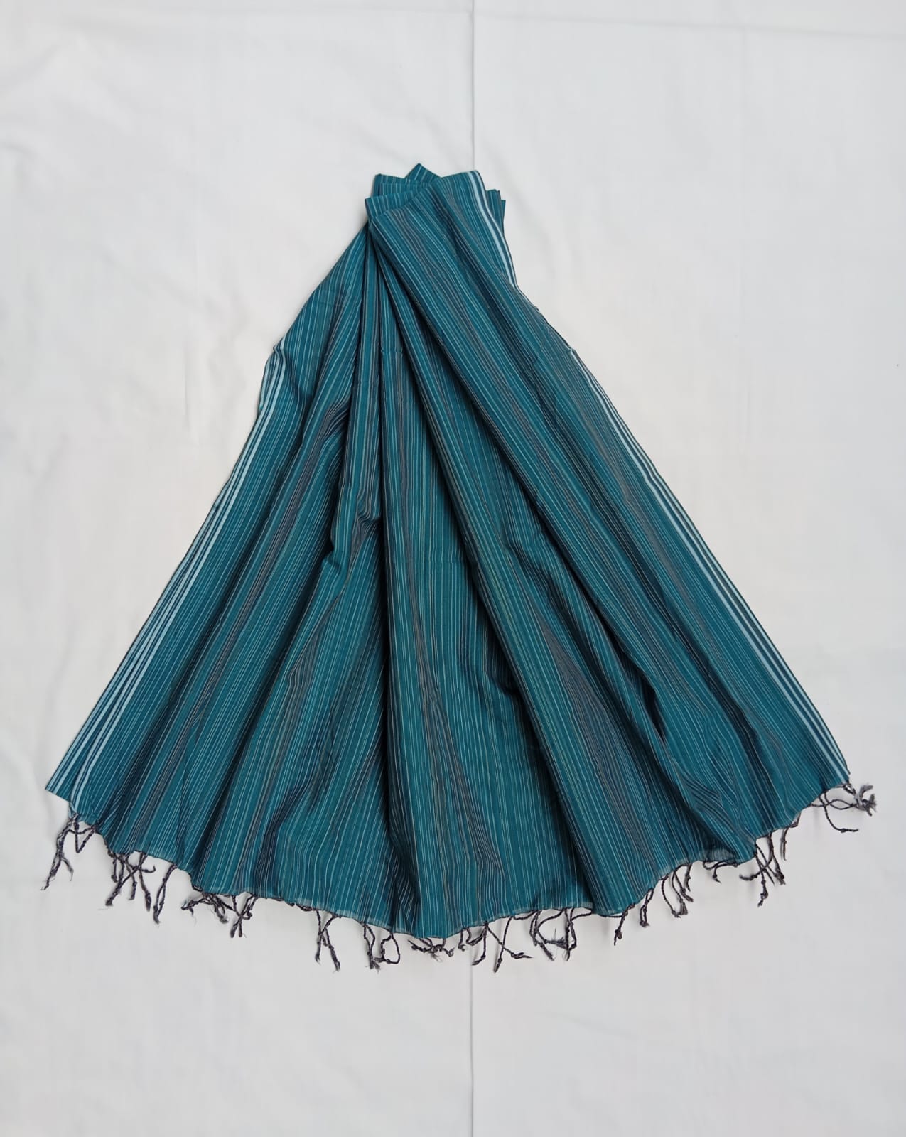 Khadi Style Dupatta - Teal