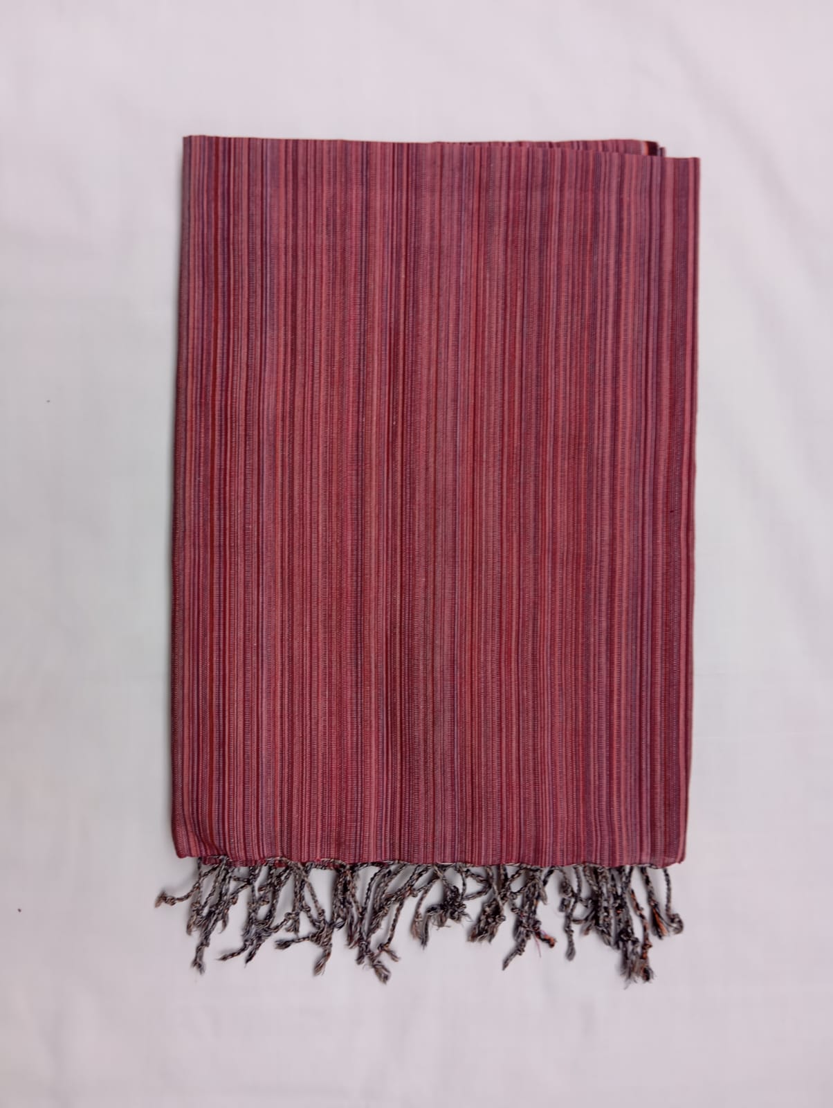 Khadi Style Dupatta - Burgundy