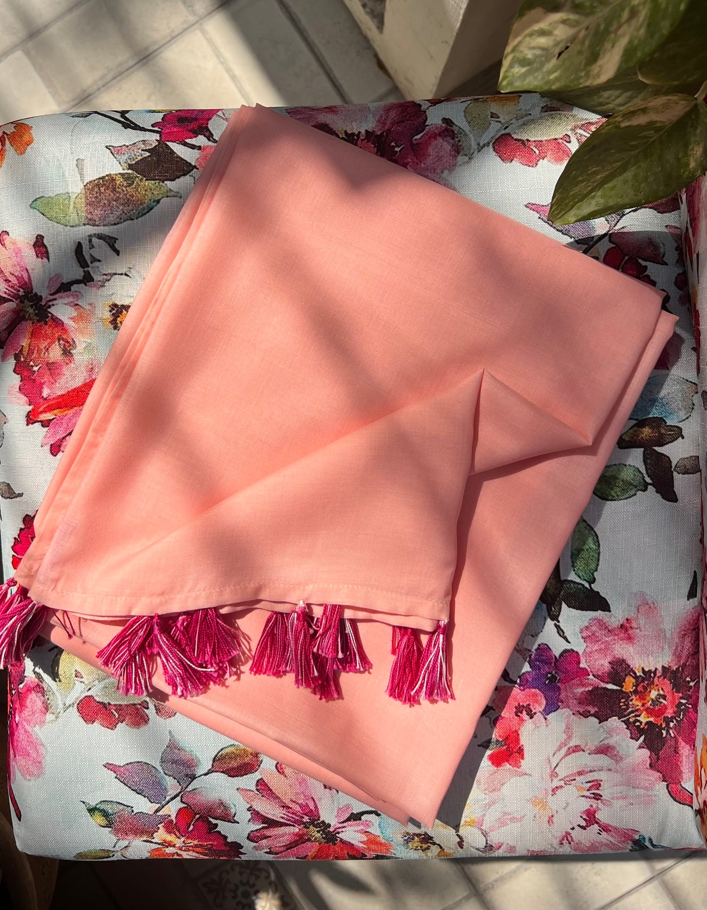 Pink Namaz Dupatta with Tassels