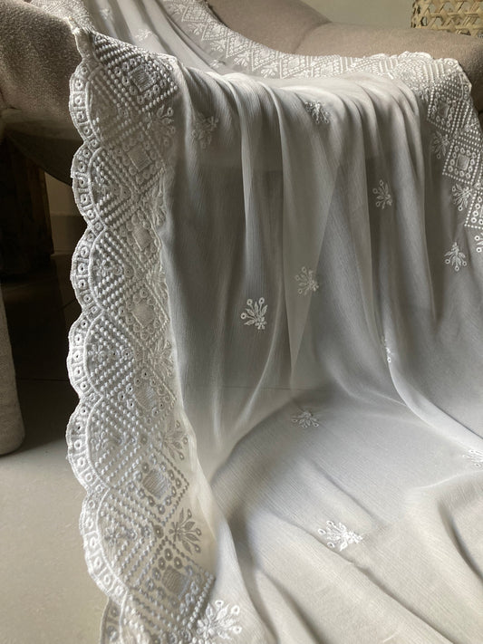 Dyeable Chiffon Dupatta D#8