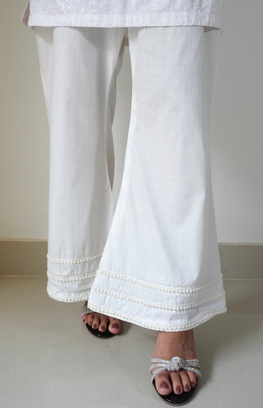 Pearl Bell Bottoms - White
