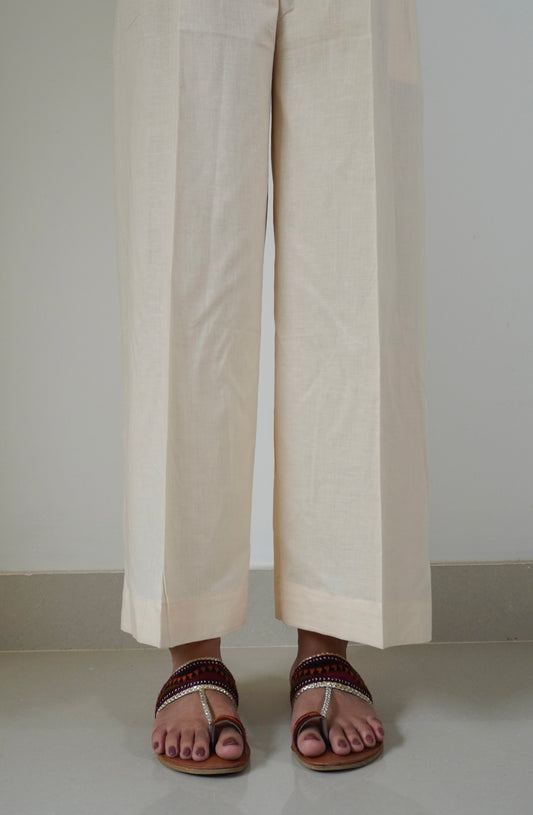 Plain Trousers - Beige