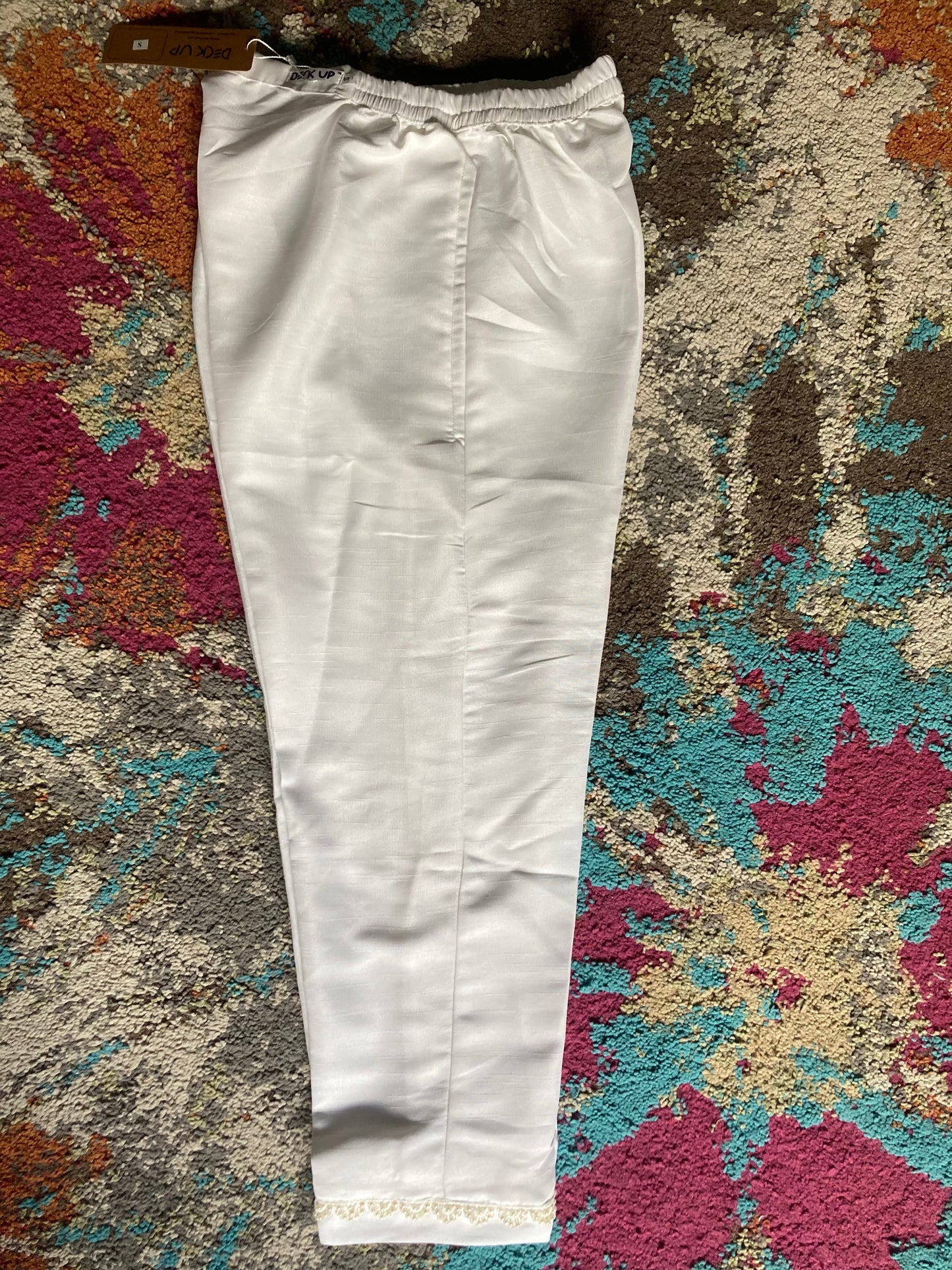 Raw Silk Trousers D#2 - White