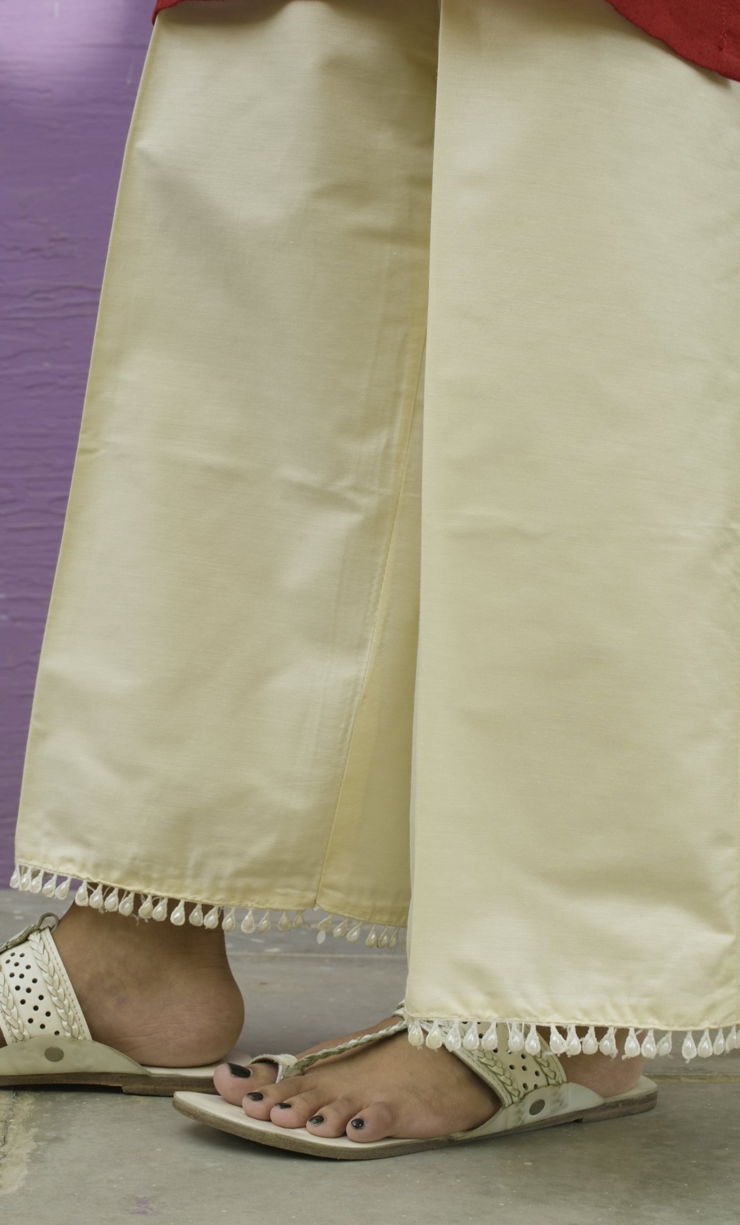 Cotton Silk Pearl Culottes