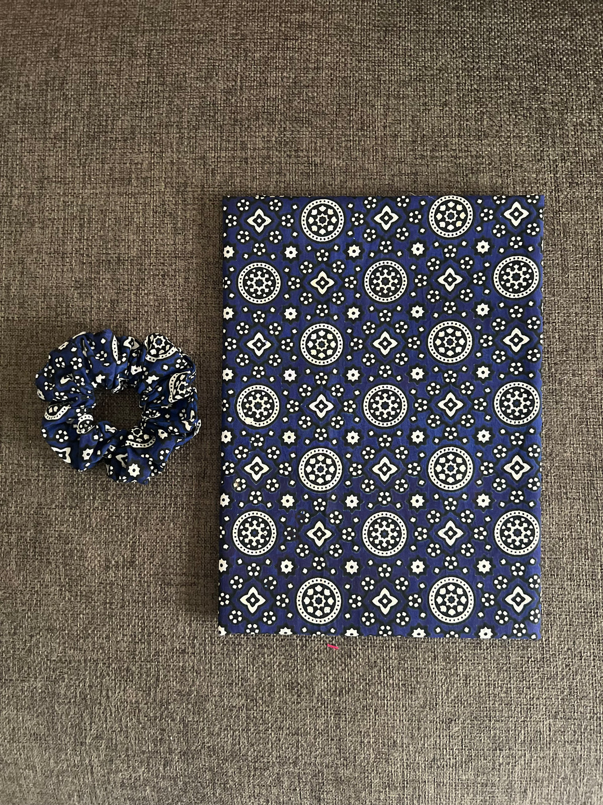 Ajrak Shirt + Scrunchie - Blue