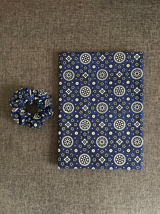 Ajrak Shirt + Scrunchie - Blue