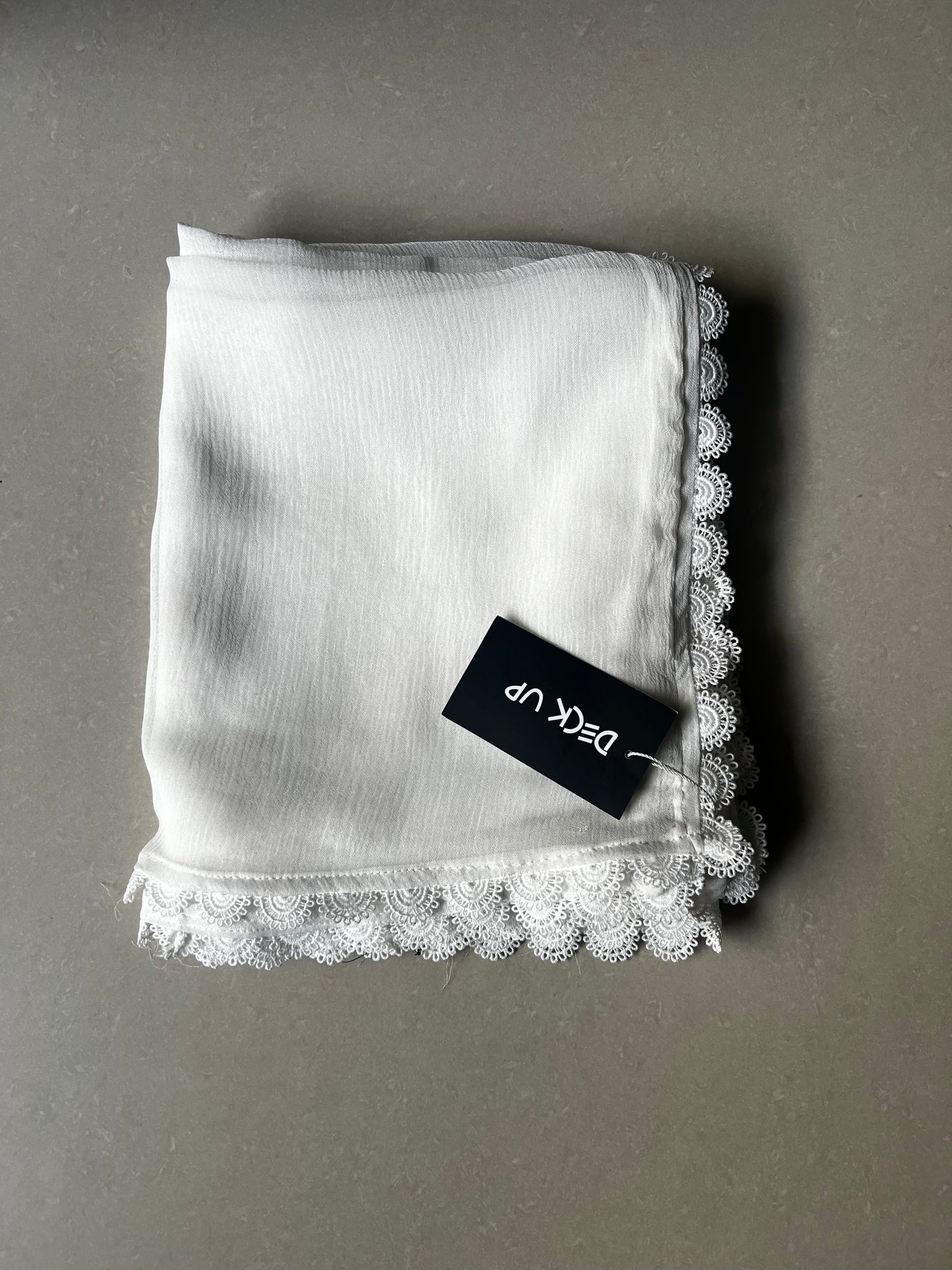 Chiffon Lace Dupatta D#12