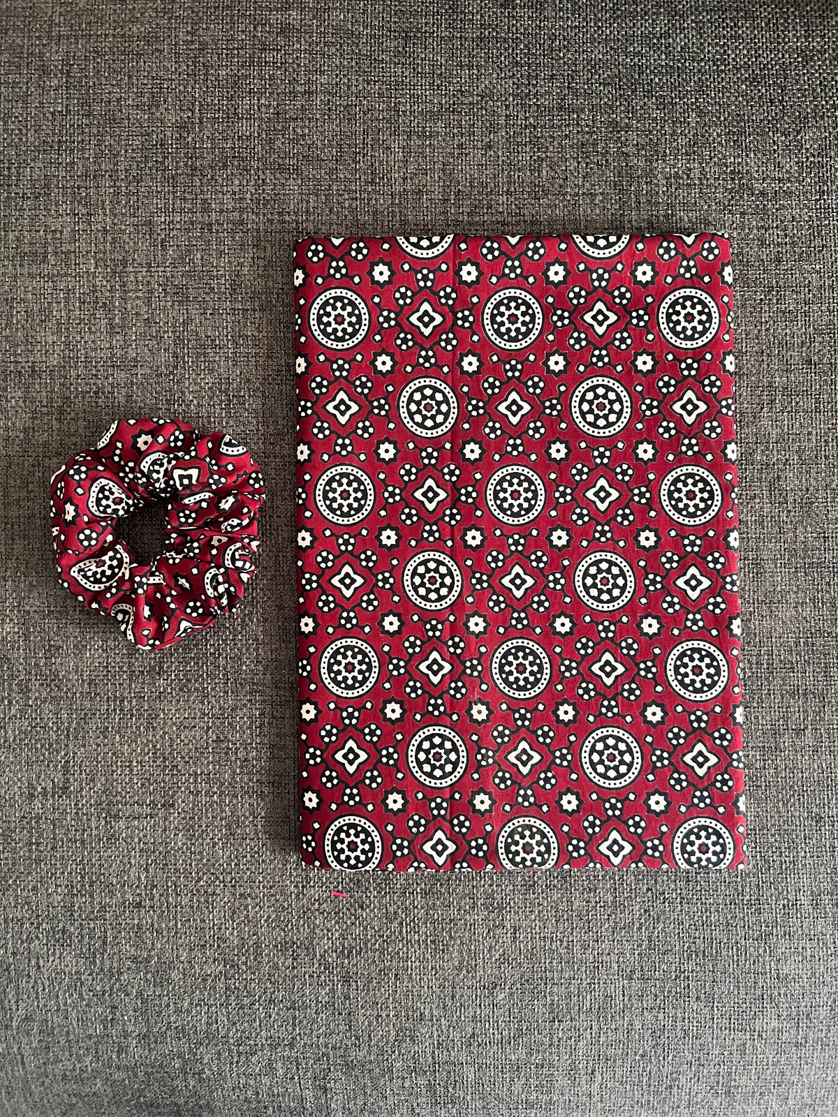 Ajrak Shirt + Scrunchie - Red