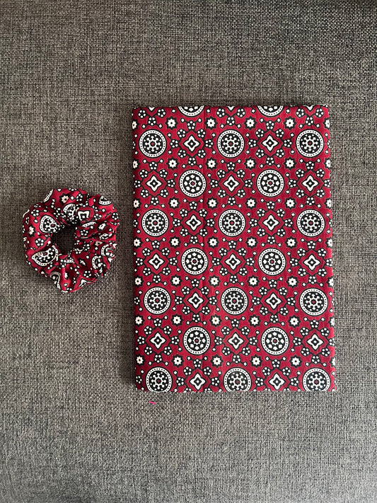 Ajrak Shirt + Scrunchie - Red