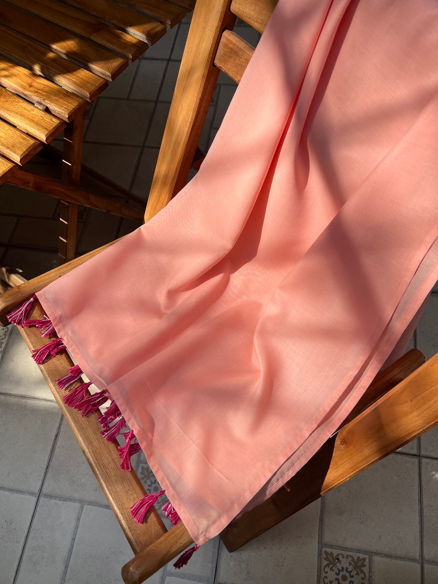 Pink Namaz Dupatta with Tassels
