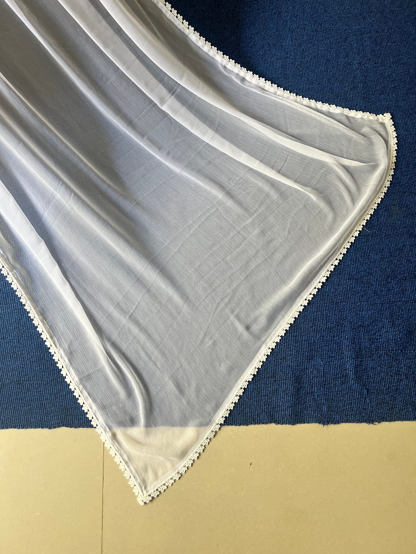 Chiffon Dupatta - White - D#21