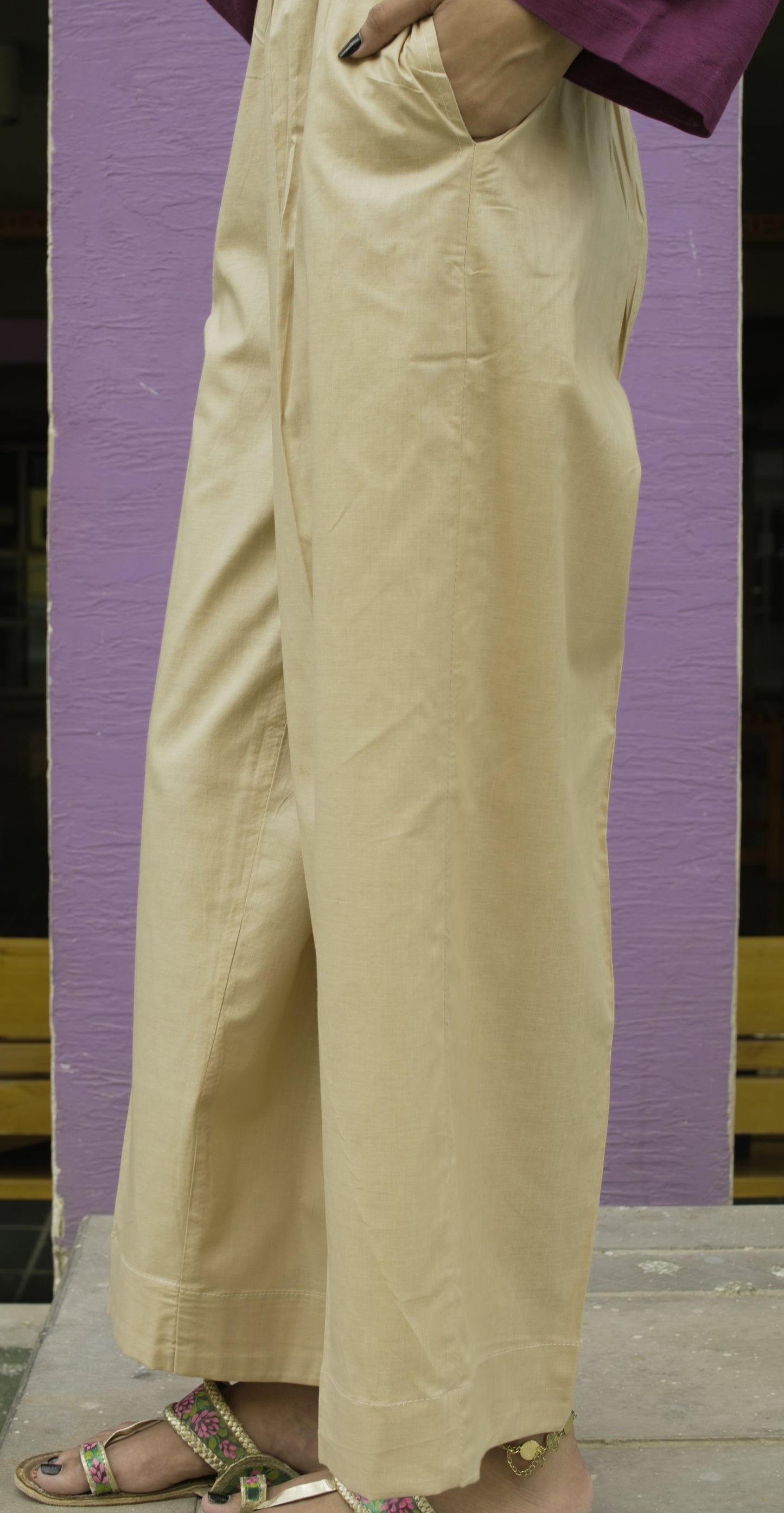 Plain Trousers Khaaki