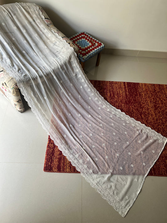 Dyeable Chiffon Dupatta D#6
