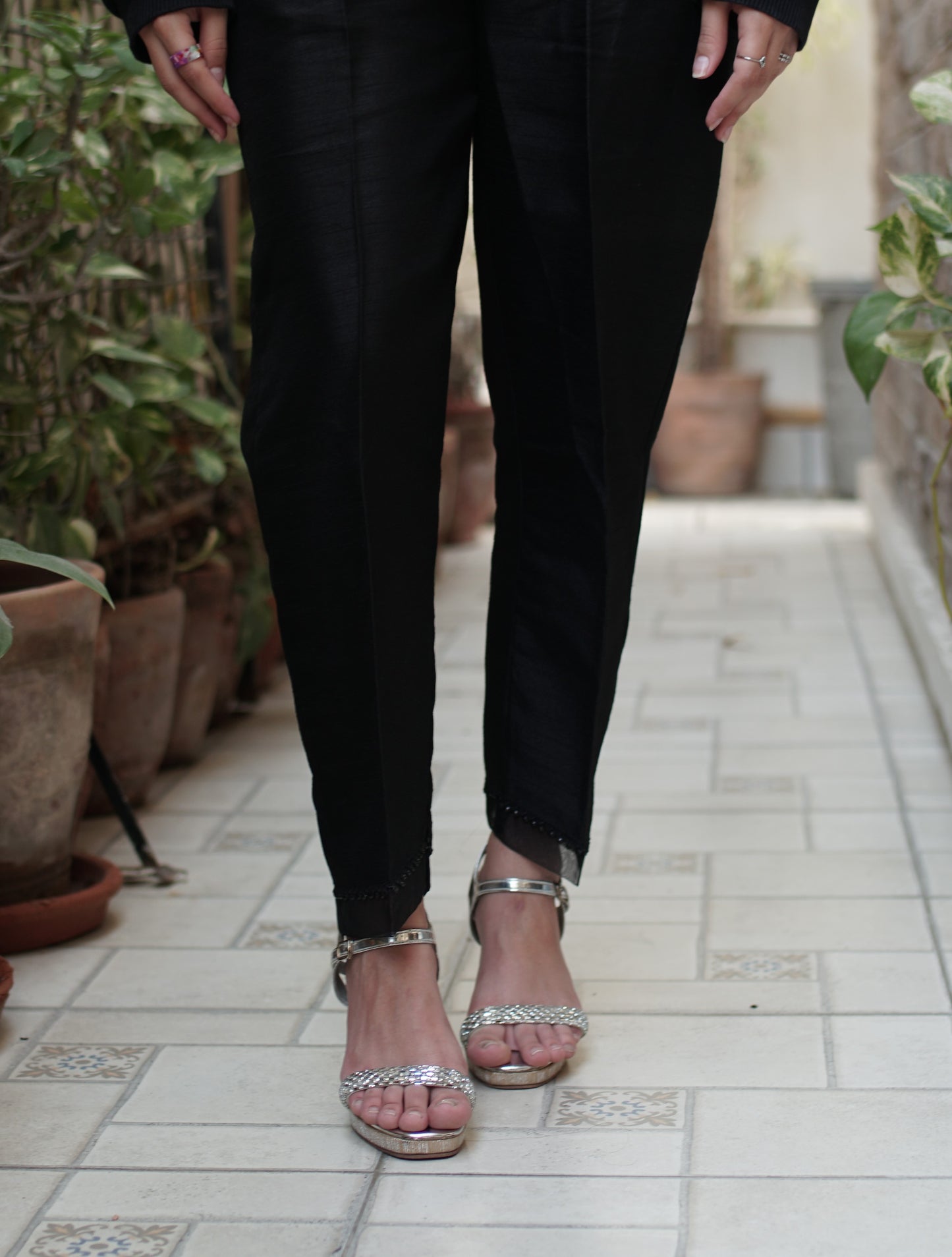 Raw Silk Trousers