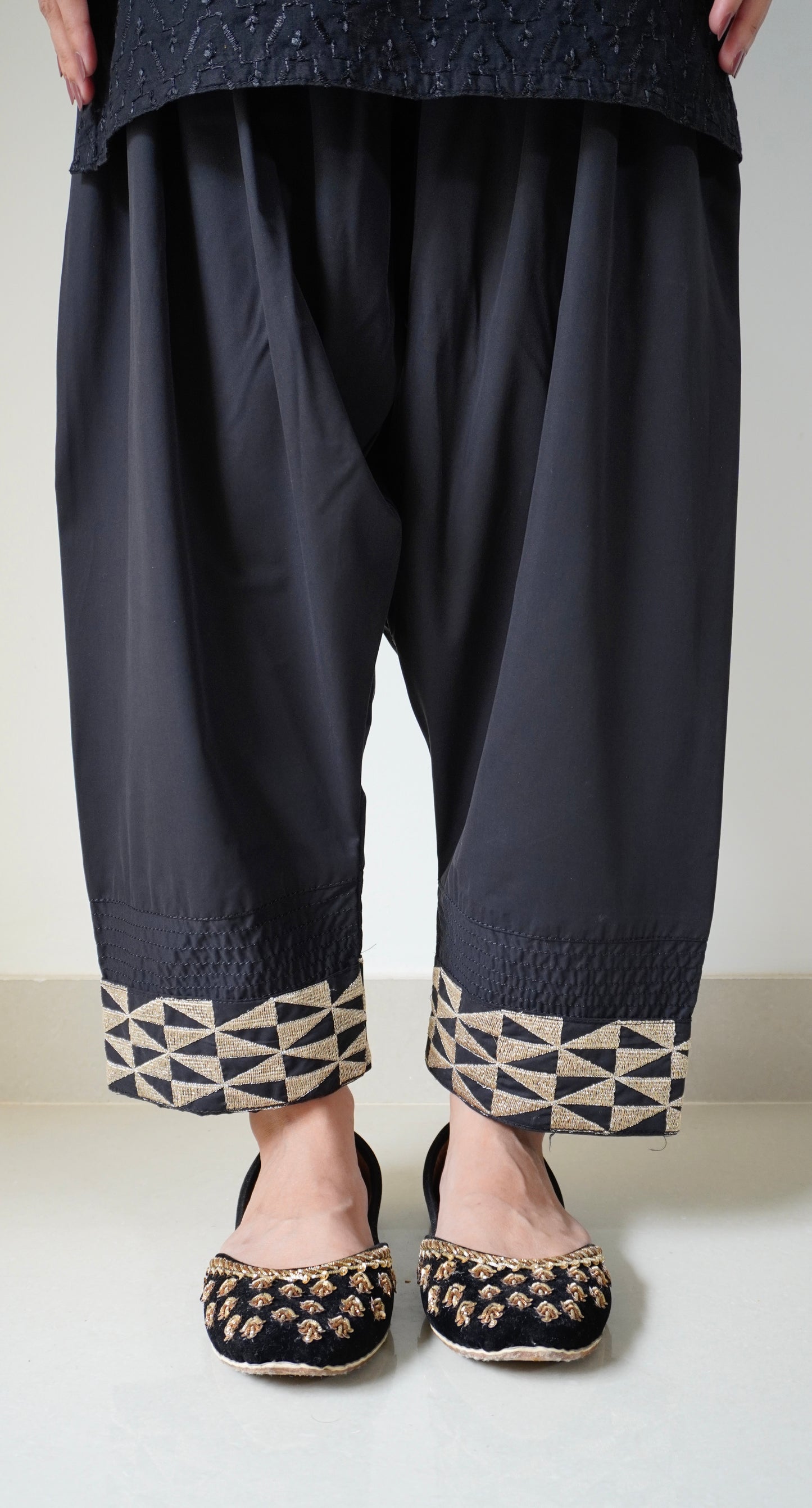 Zari Shalwar - Black