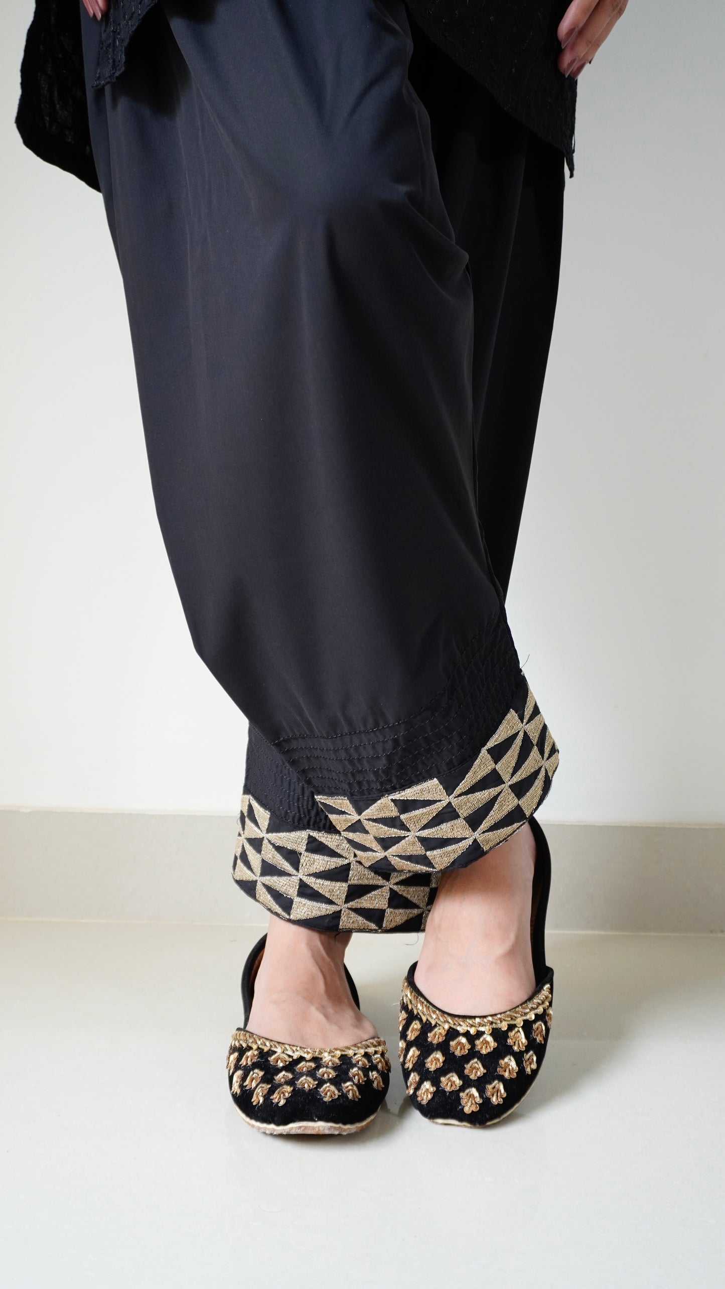Zari Shalwar - Black